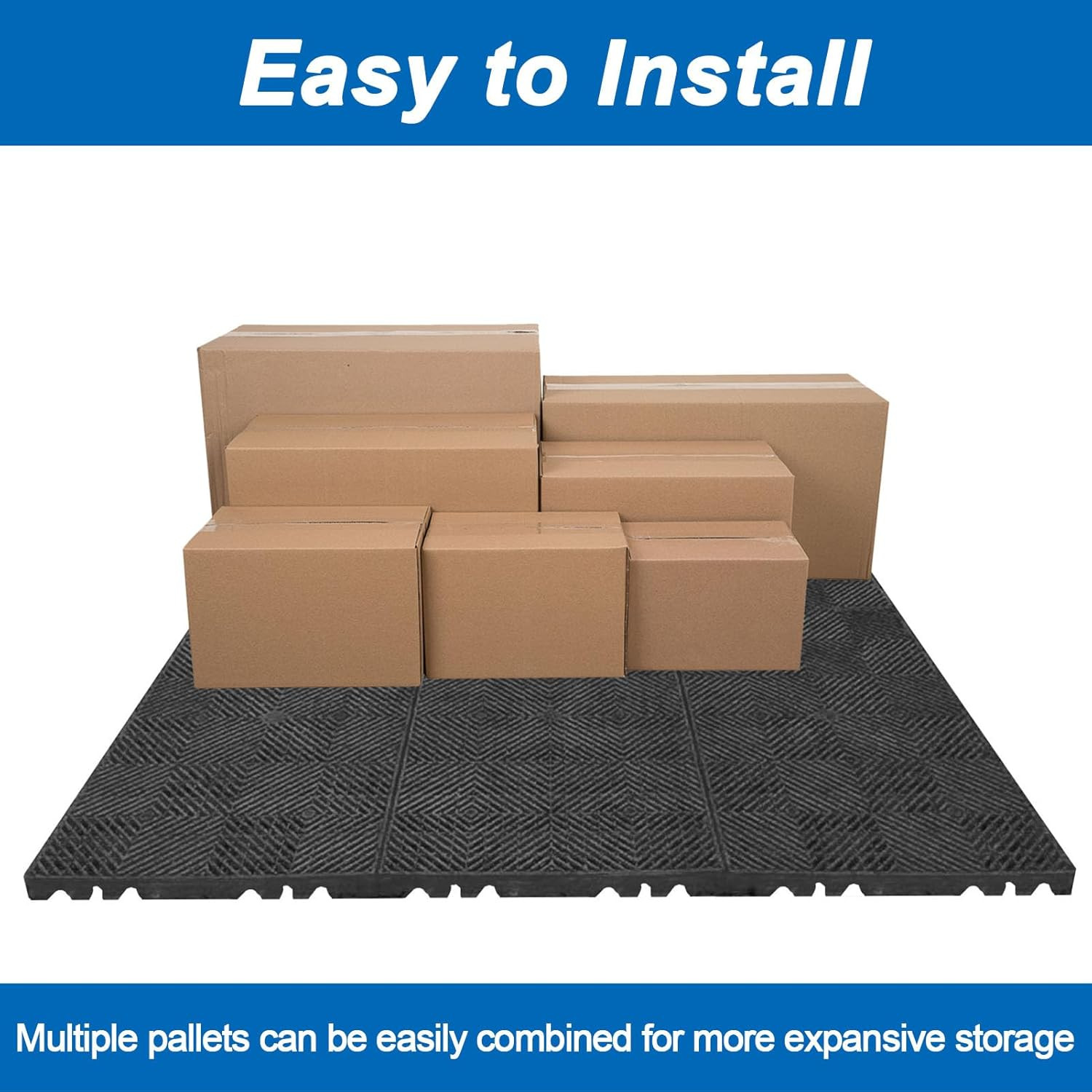 Lightweight Moisture-Proof Plastic Pallets for Indoor and Outdoor Use (6 Pcs)