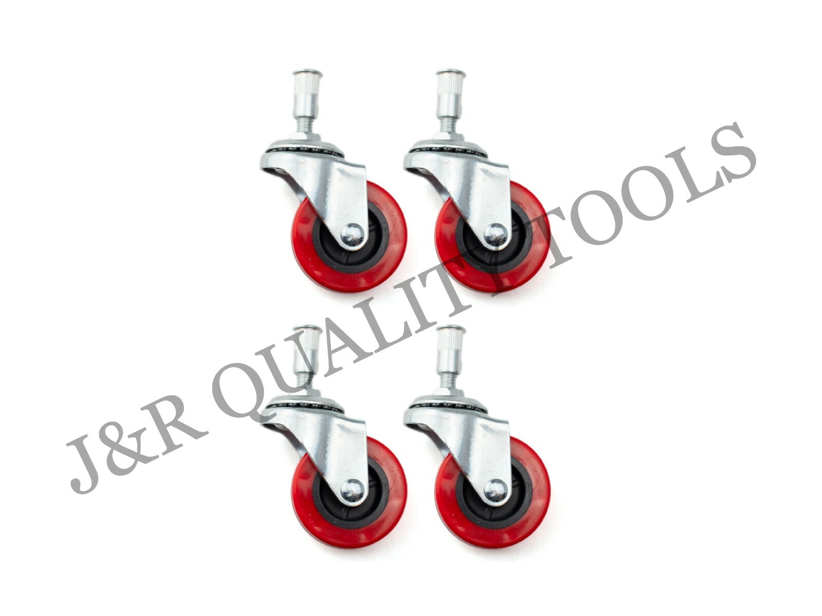 4 Pieces 2″ Replacement Caster Wheel for Creeper Swivel Chrome Plated Mechanic