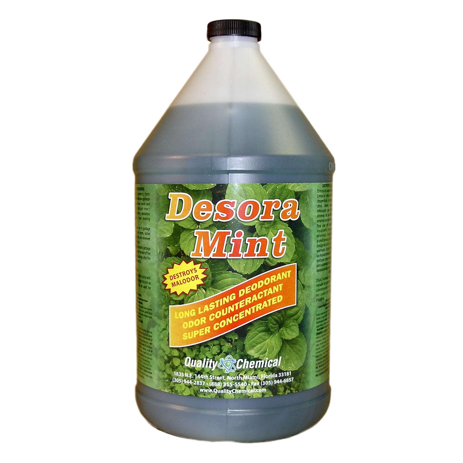 Desora Concentrated Deodorizer / Mint Scented Deodorant / 1 Gallon (128 oz.)
