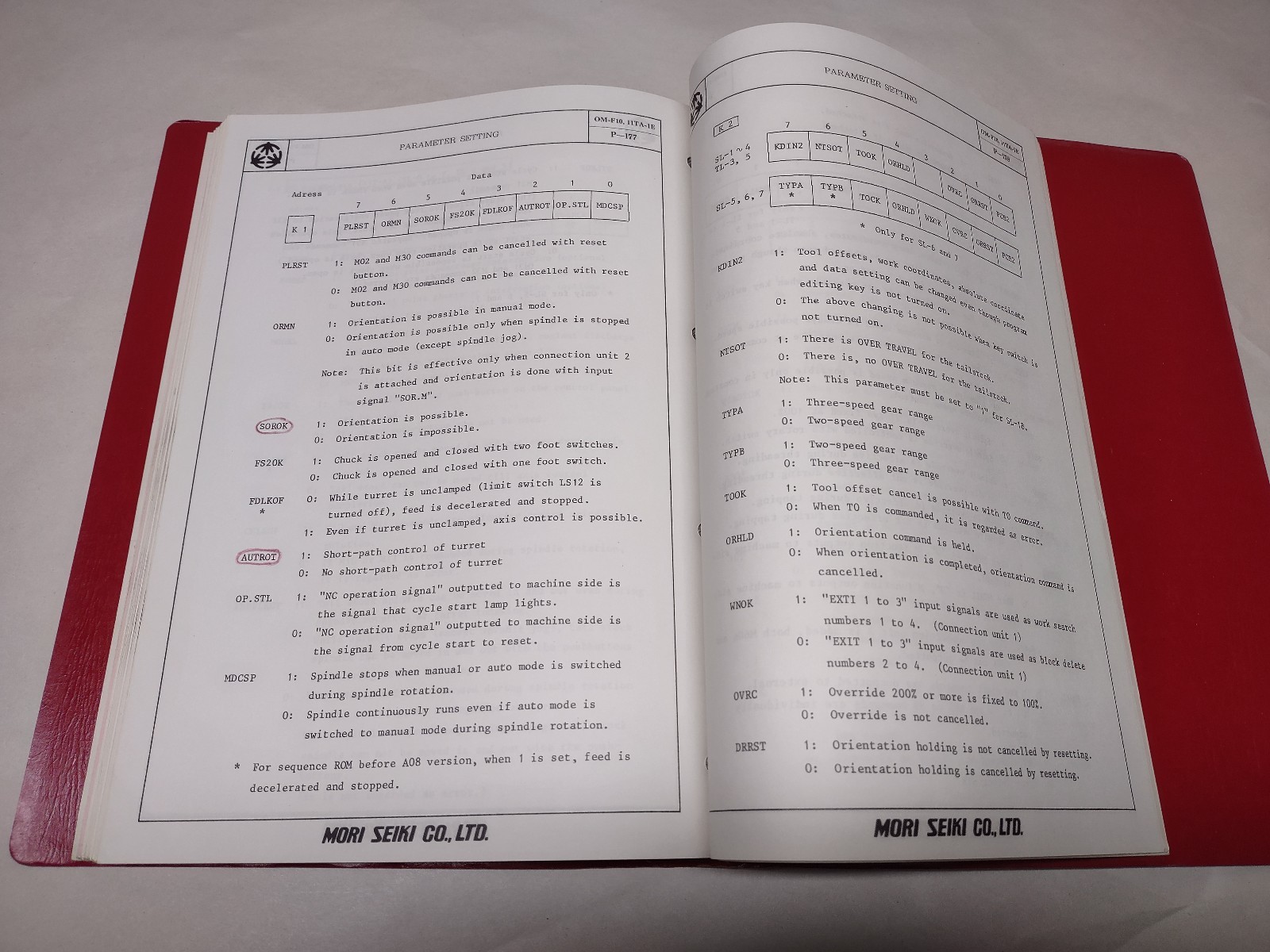 MORI SEIKI – INSTRUCTION / OPERATION MANUAL – FANUC 10T-A – 11T-A – SL0 LATHE