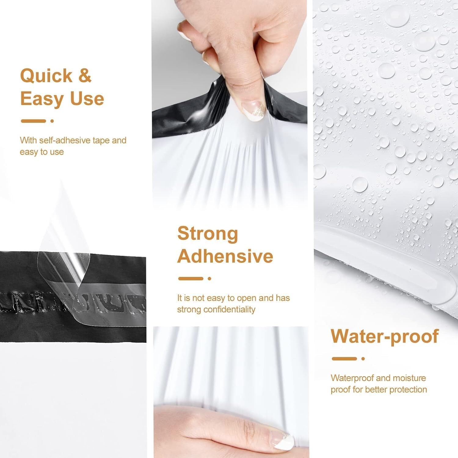 Large Poly Mailers 24×24 300Pc White Shipping Bag Plastic Package Bags Self-Seal
