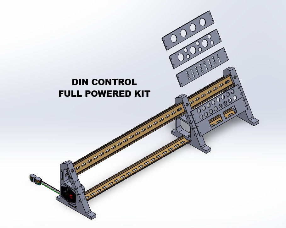 PLC Trainer DIN Rail Stand: Allen-Bradley/Siemens/Omron/Mitsubishi/Schneider/ABB