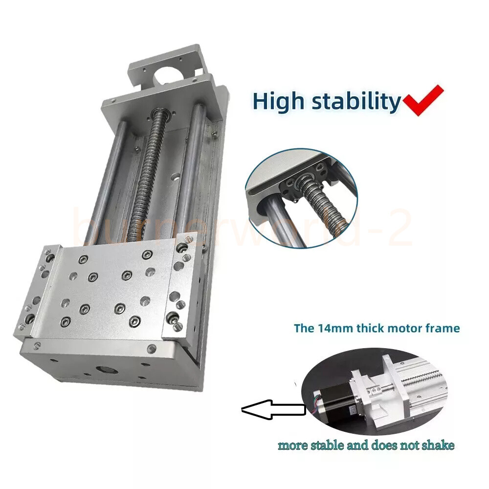 100-1000mm Linear Rail Sliding Table Cross Slide Module SBR Guide Rail SFU1605
