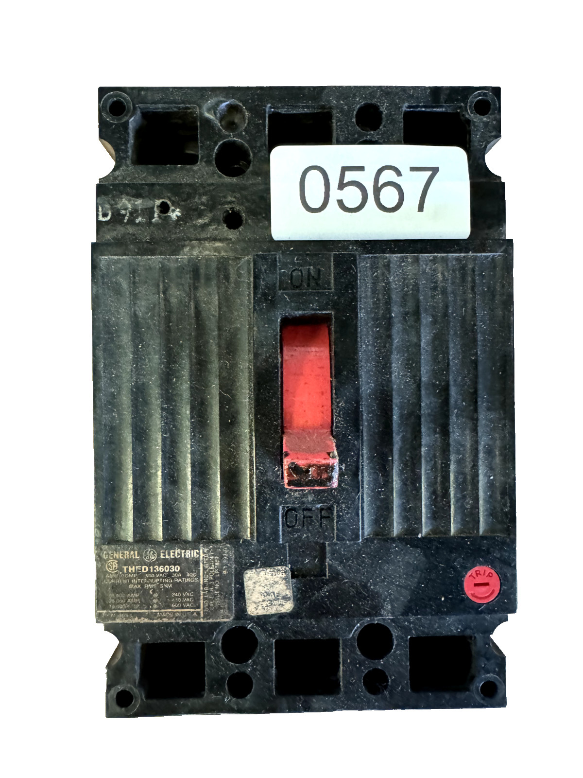 General Electric THED136030 Circuit Breaker 600 Vac 30 Amps 3 Poles