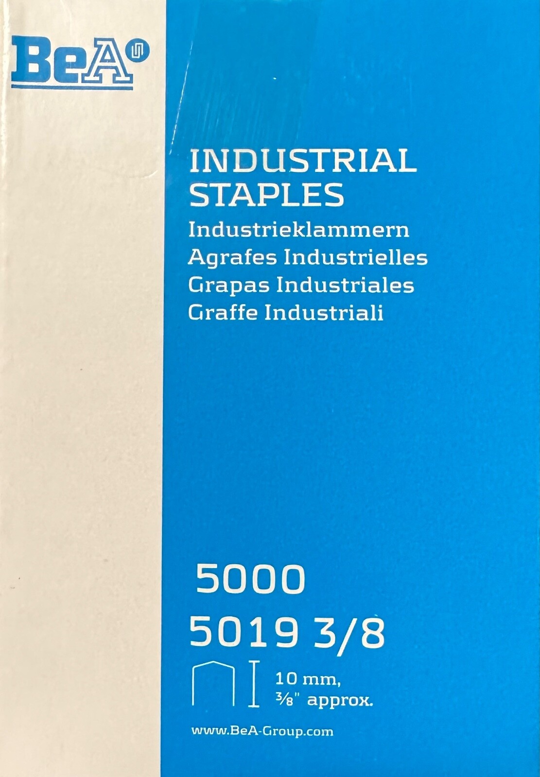 Brand New – BeA STCR5019 3/8″ Staples for P6C-8 P6C-8P, JB600 (5,000/Box)