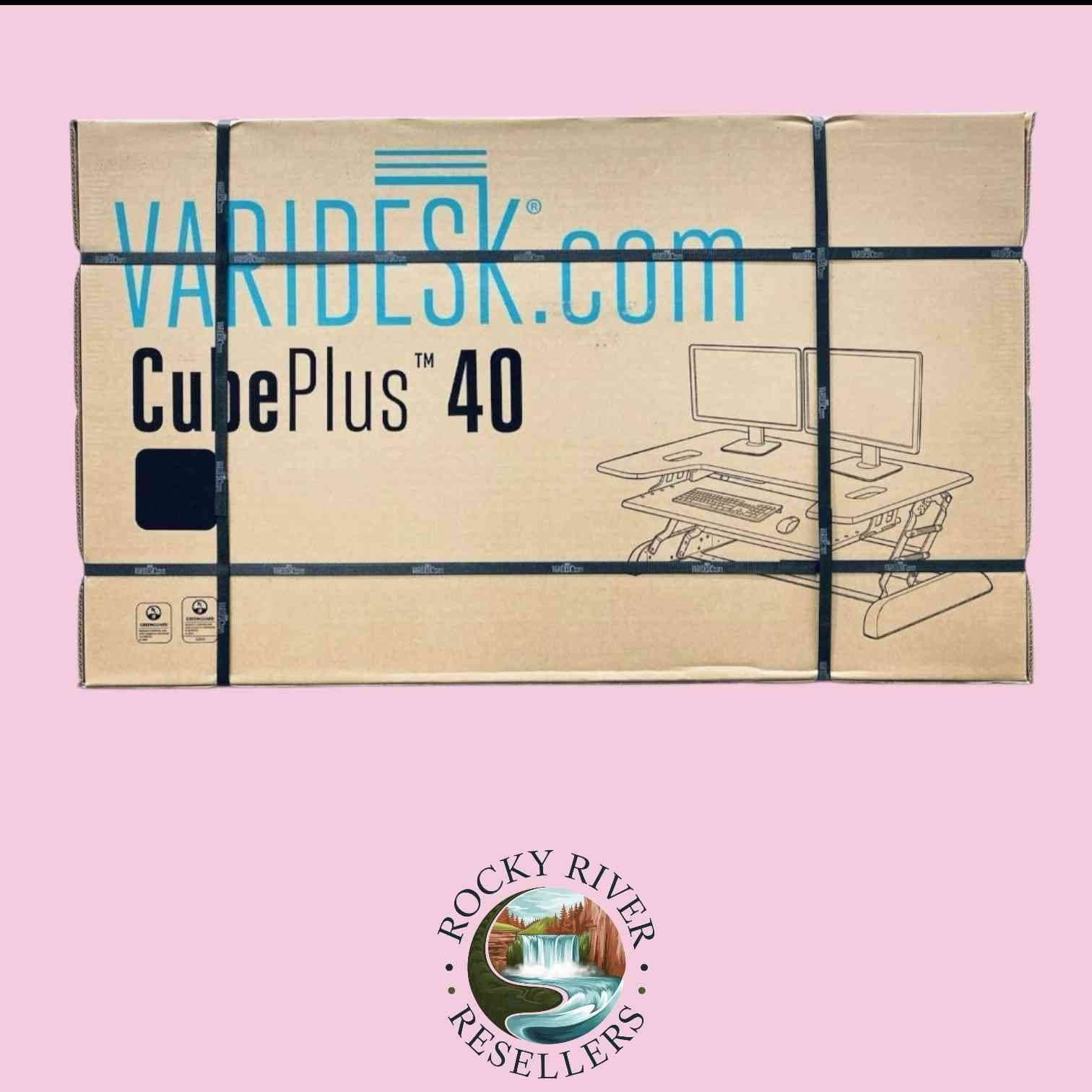 Stand-Sit Adjustable Height Desk Converter | VariDesk® Cube Plus® 40 | 49884 |