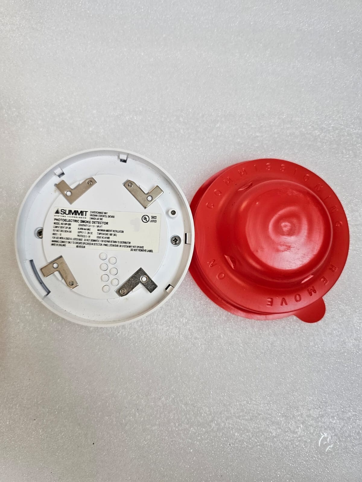 SUMMIT SMOKE DETECTOR SIP-200 With Base