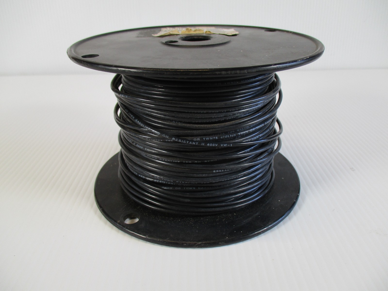14 AWG Black Solid Copper Wire THHN 600V Essex 4.14 LB Spool Electrical Cable