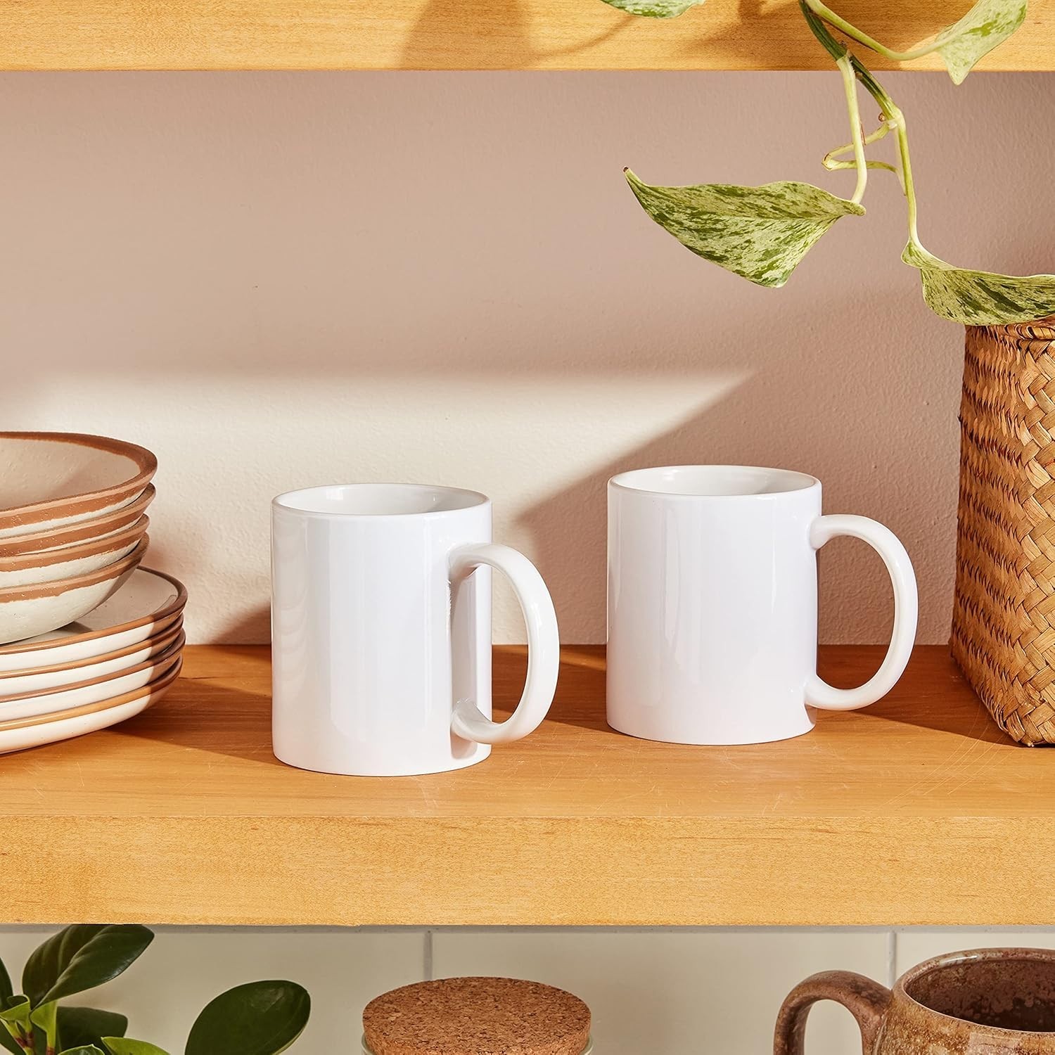 12 Oz Ceramic Sublimation Mugs – Blank & Beveled, Dishwasher & Microwave Safe…