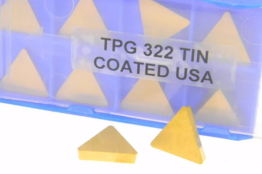 10PCS TPG-322 TIN CNC CARBIDE INSERTS-golden TPGN160308