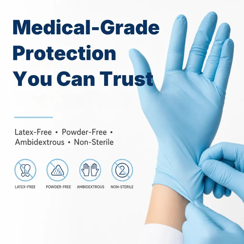 KingFa Medical Nitrile Gloves Latex Powder Free D6319-19 200pc, 500pc, 1000pc