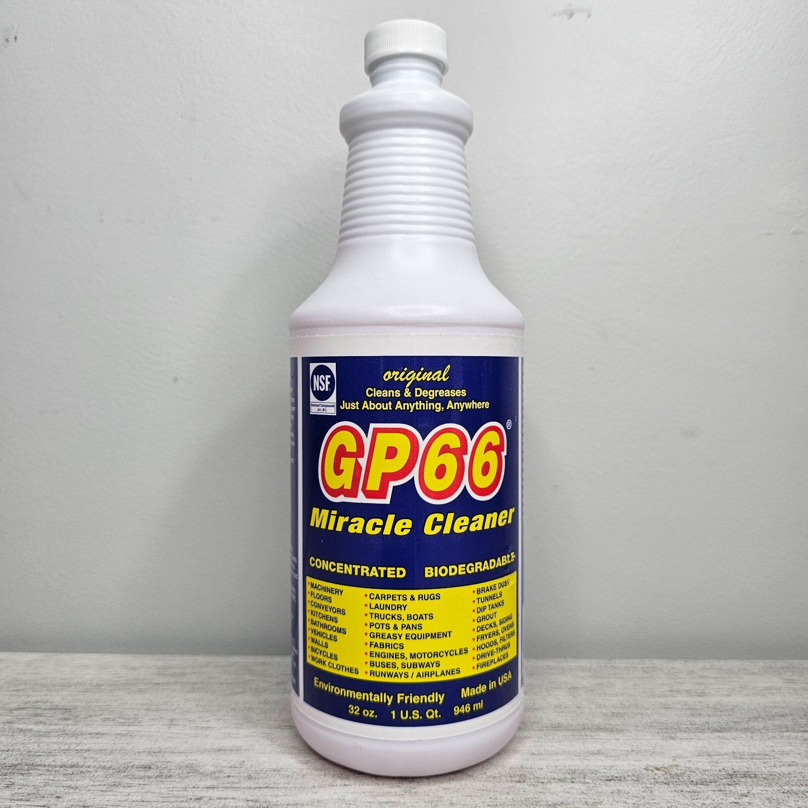 GP66 Original Miracle Cleaner & Degreaser Concentrate USA Made 32oz/1Qt NEW