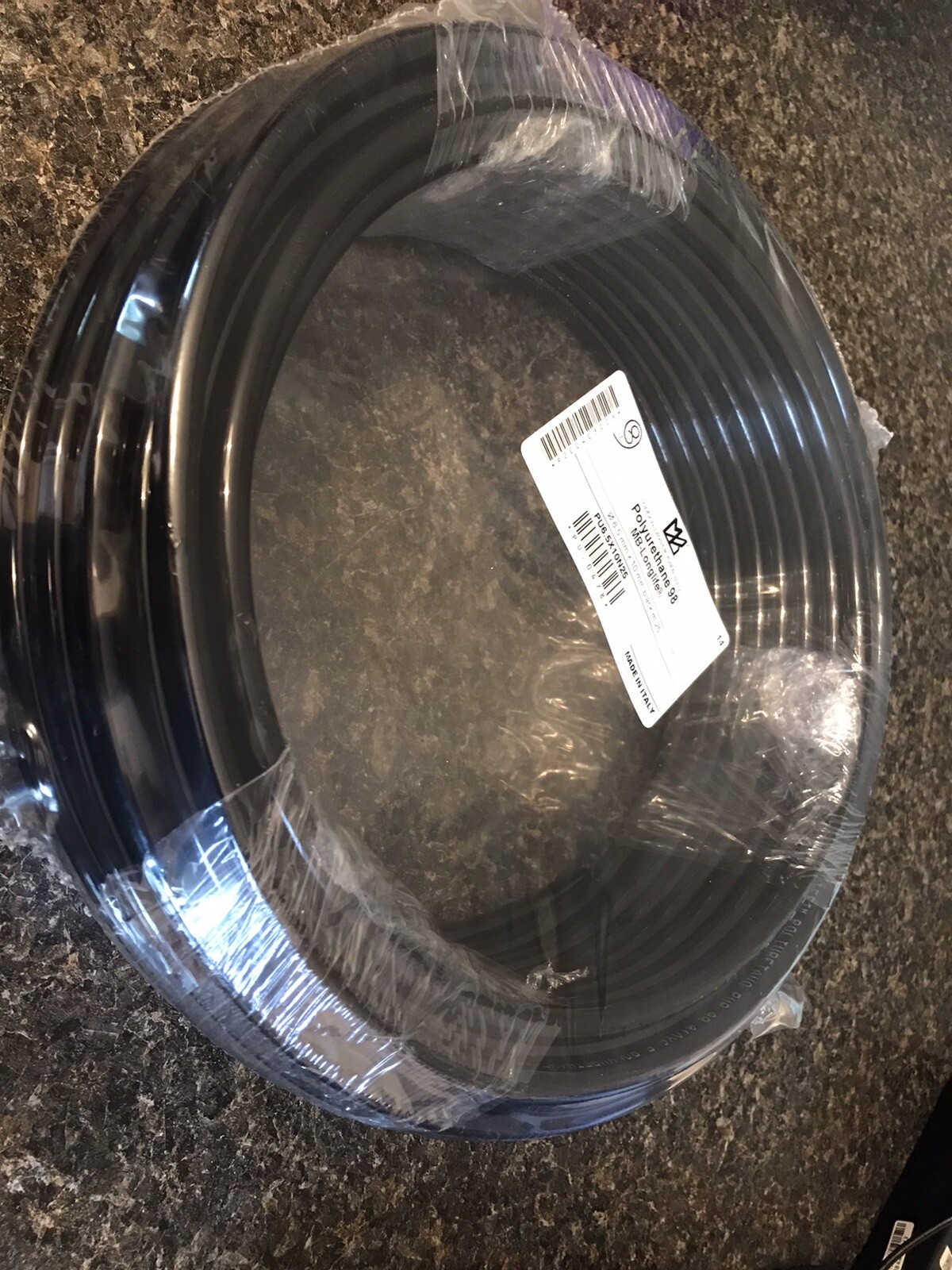 6.5 mm x 10 mm Black PNEUMATIC Tubing Pipe Polyurethane 98 MB-LONGLIFE 25 METERS