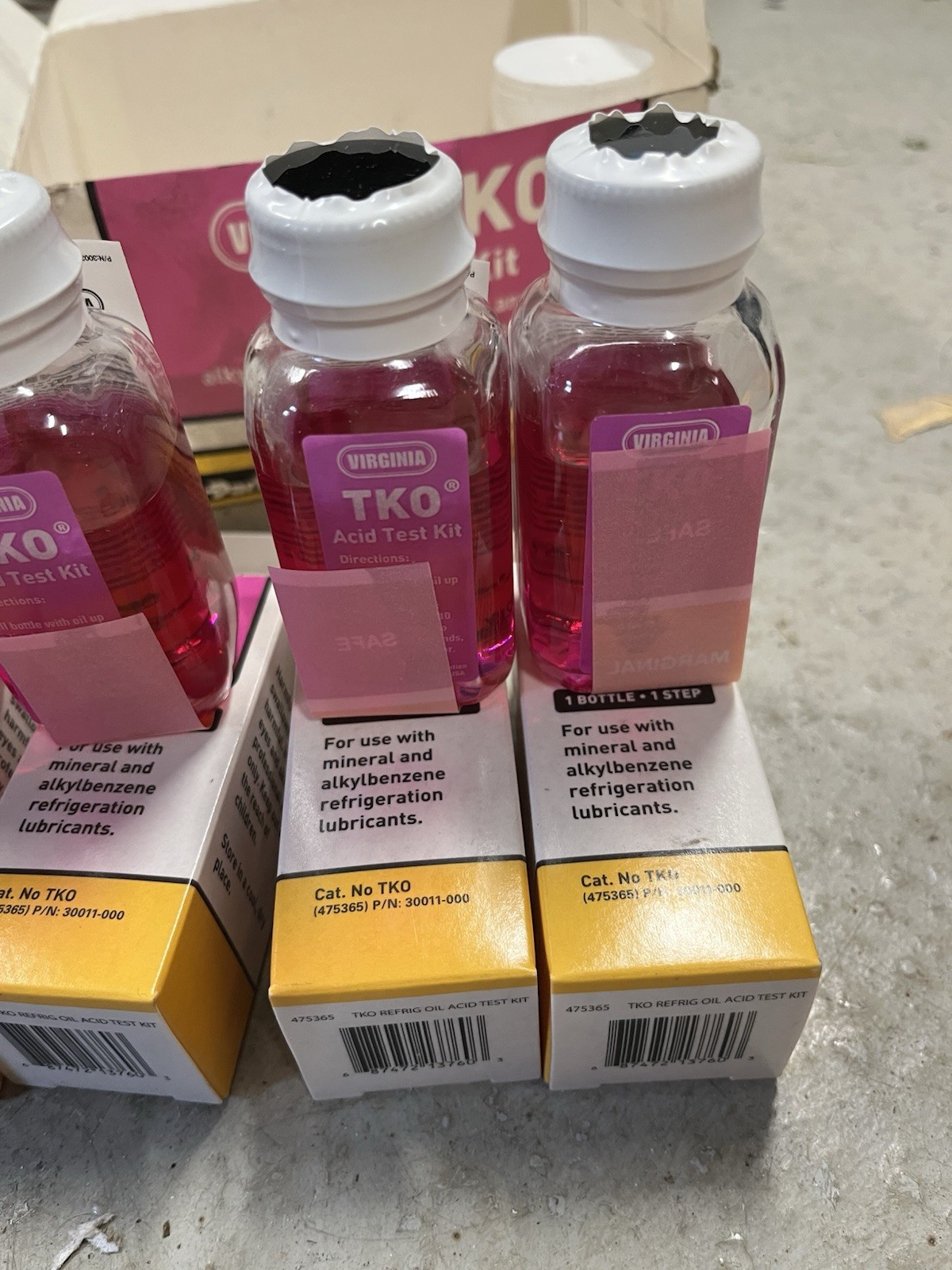 Virginia TKO 475365 Acid Test Kit FOUR sealed bottles