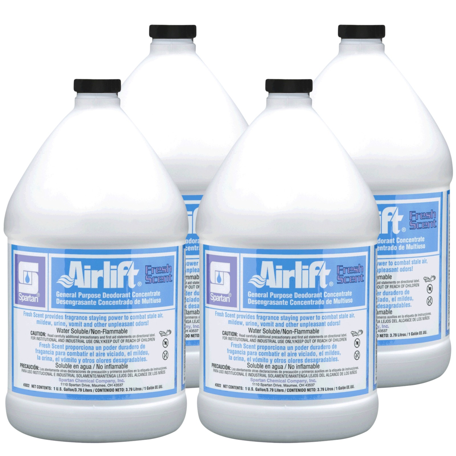 Case of 4 Gallons Spartan Airlift Fresh Scent Deodorant – Gal.