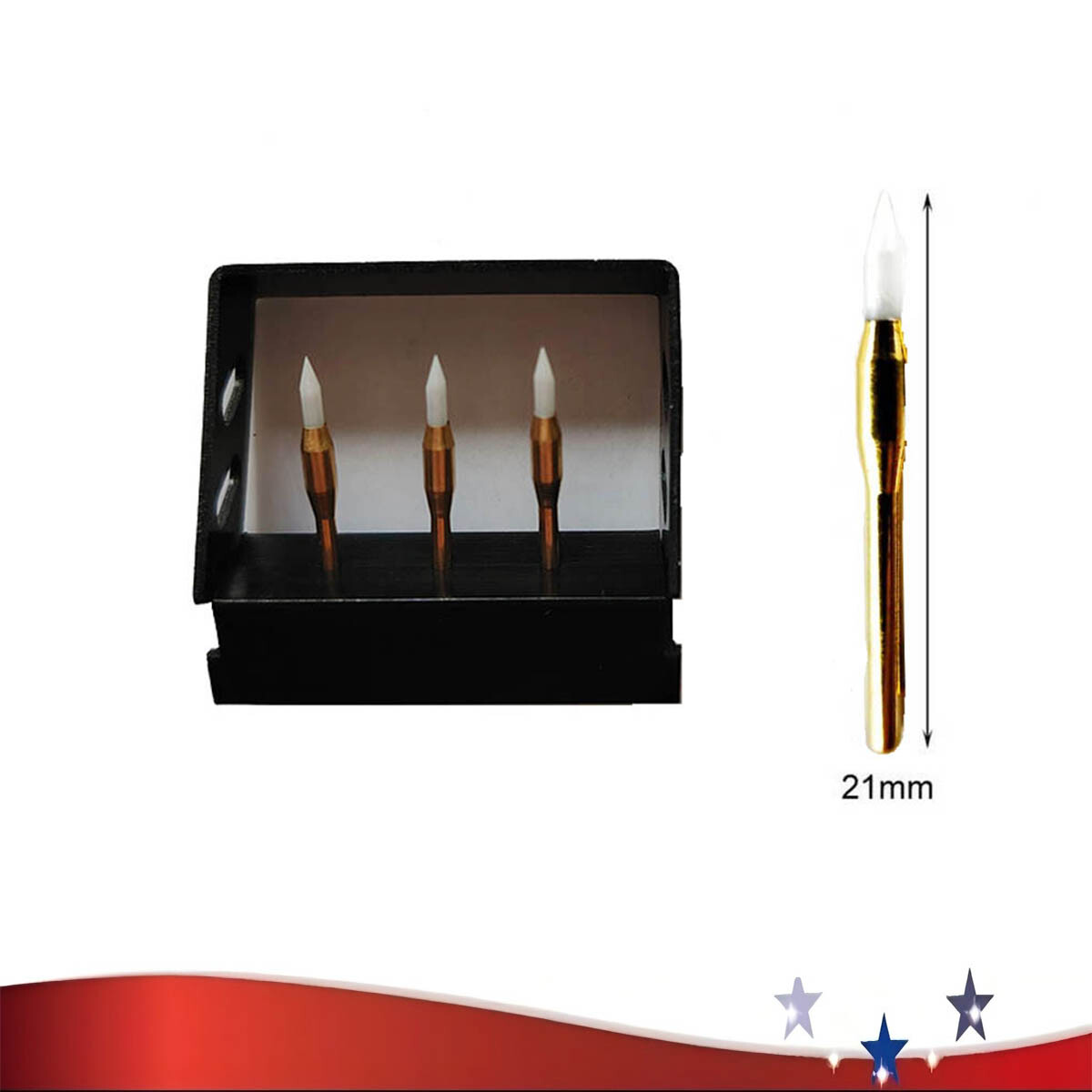 Dental Surgical Ceramic Soft Tissue Trimmer Burs 21mm for Gingival Retraction