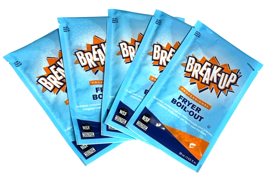 Diversey Break-Up Professional Fryer Boil-Out Liquid, 2 oz Pack (5 Packets)