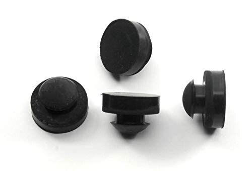 Large Rubber Push-in Ridged Stem Bumpers 1″ Diam – Feet – Fits 1/2″ Hole