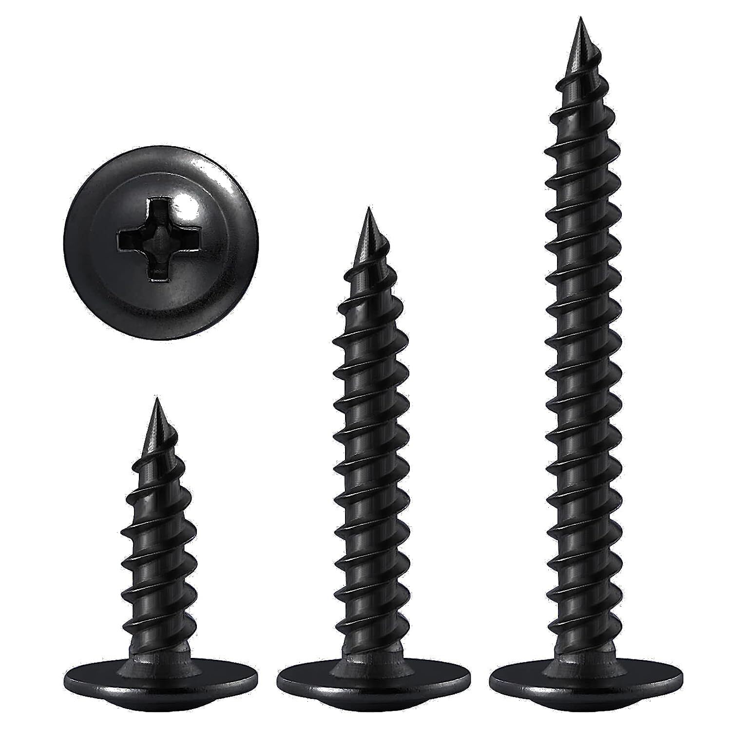 Modified Truss Head Self piercing sharp point Screws #8x 1/2″- 3″ K-Lath Black