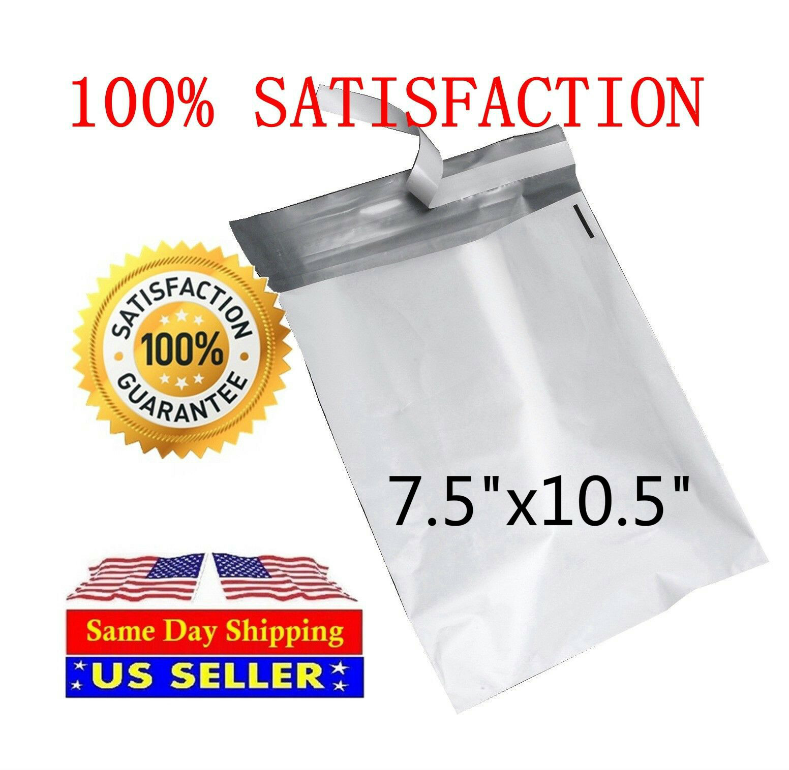 7.5X10.5 White Poly Mailer Self Sealing Shipping Envelopes Bags – ST ShipMailers