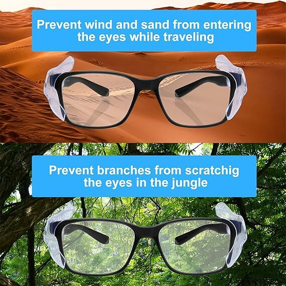 1~200 Pairs Side Shields For Eye Glasses Slip On Safety Glasses Shield Universal