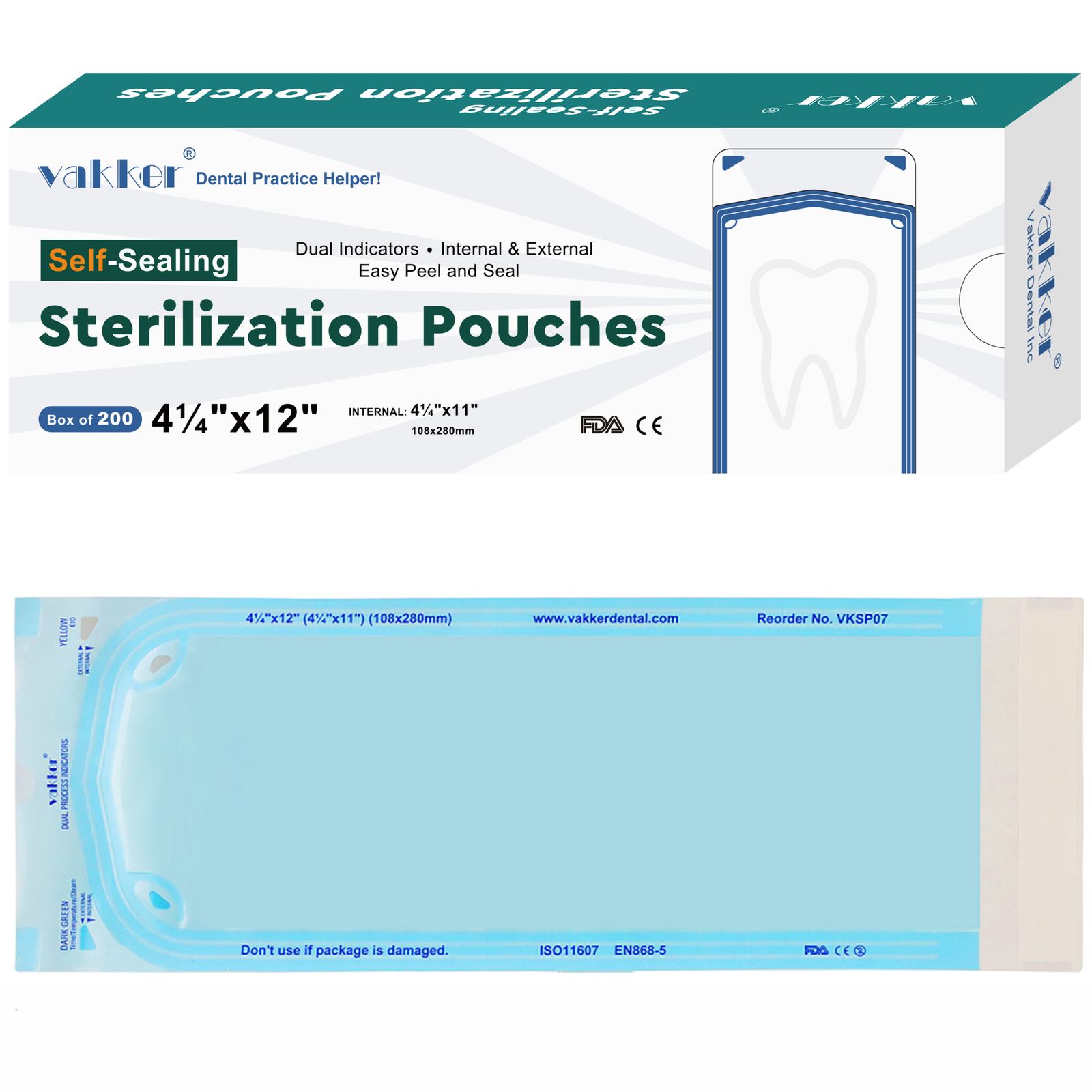 Dental Self Seal Sterilization Pouches Autoclave Sterilizer Bag,Tattoo Nail FDA