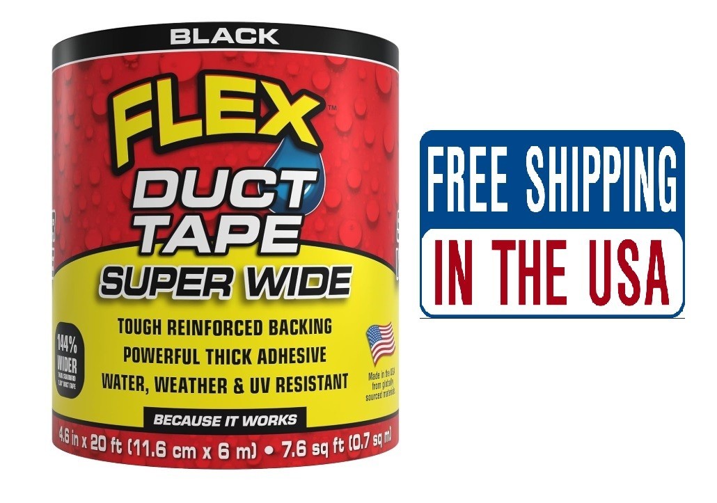 Flex Seal Super Wide Duct Tape Black 4.6 in. W X 20 ft. L