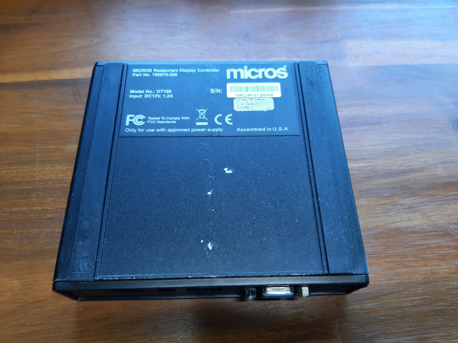 Micros/Oracle DT166 KDS RDC UNIT 700876-200 RECONDITIONED NO P/S