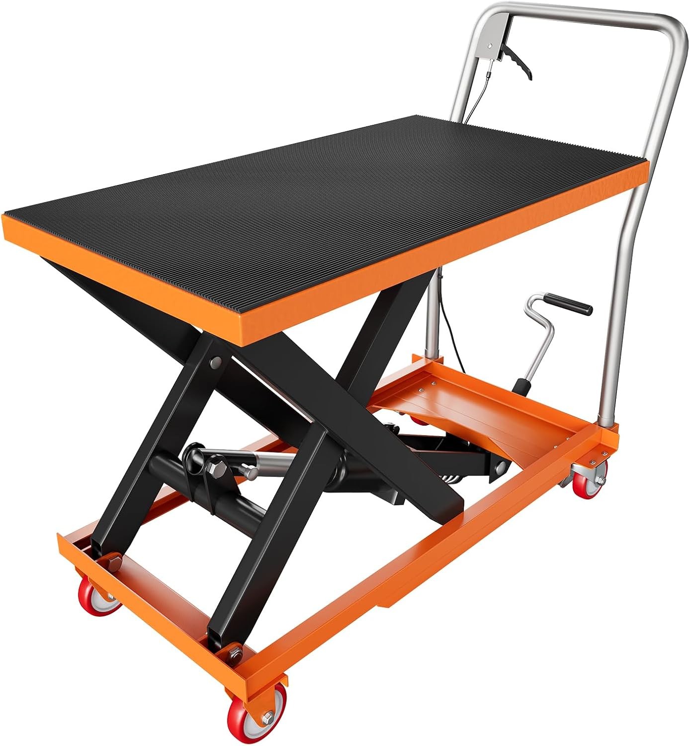 Hydraulic Lift Table Cart 500Lbs Capacity 28.5″ Lifting Height Single Scissor