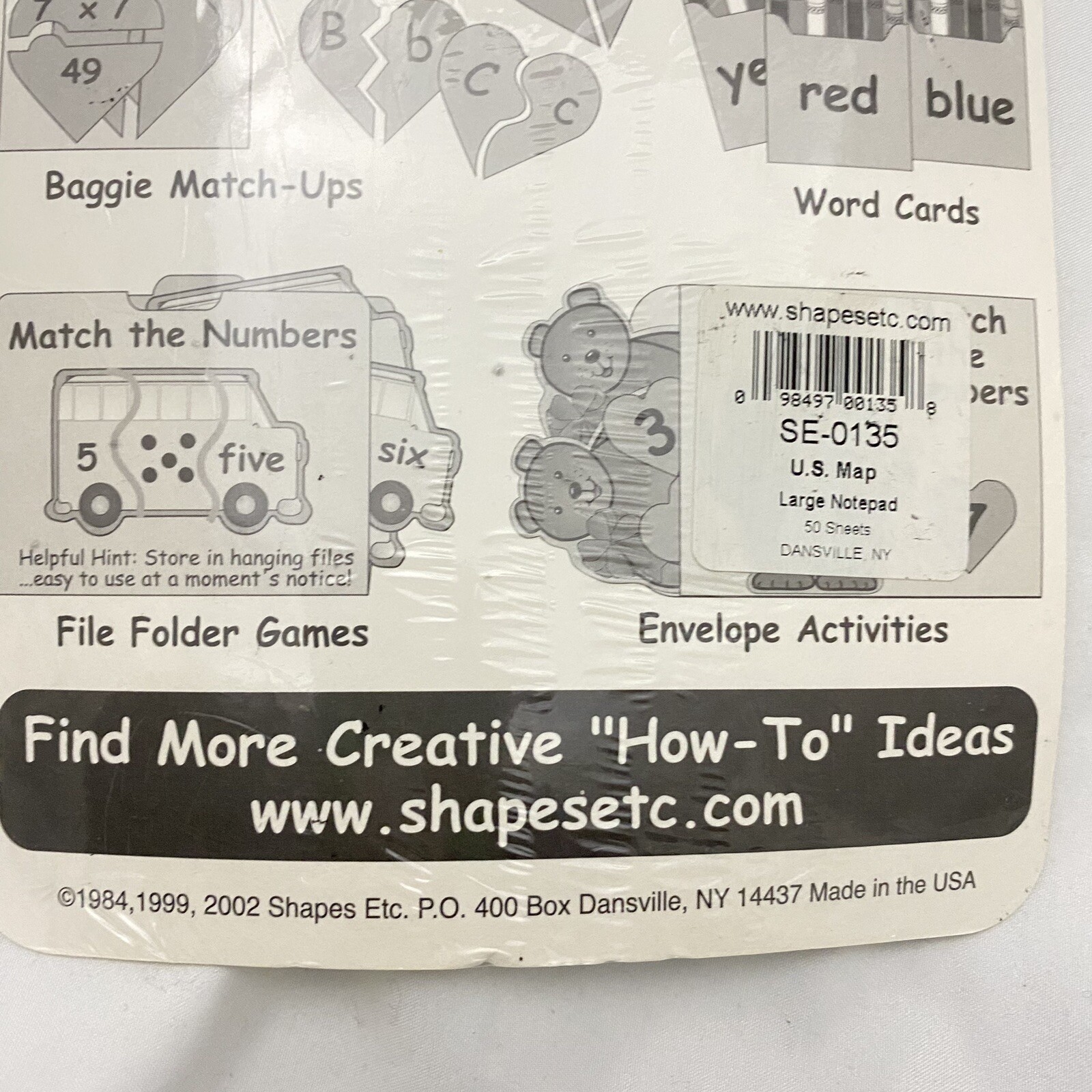 USA United States Of America Map Shape Vintage Notepad Shapes Etc 50 Sheets