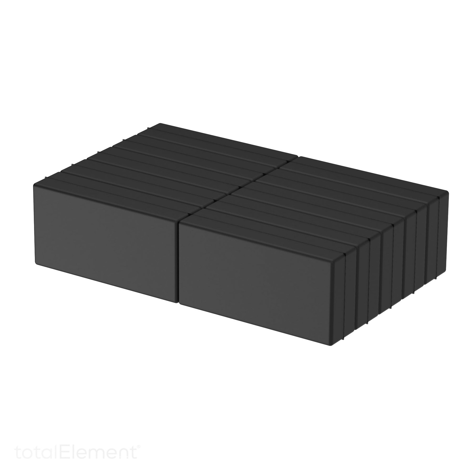 1 x 1/2 x 1/4 Inch Neodymium Block Magnets N52 with Waterproof Coating (10 Pack)