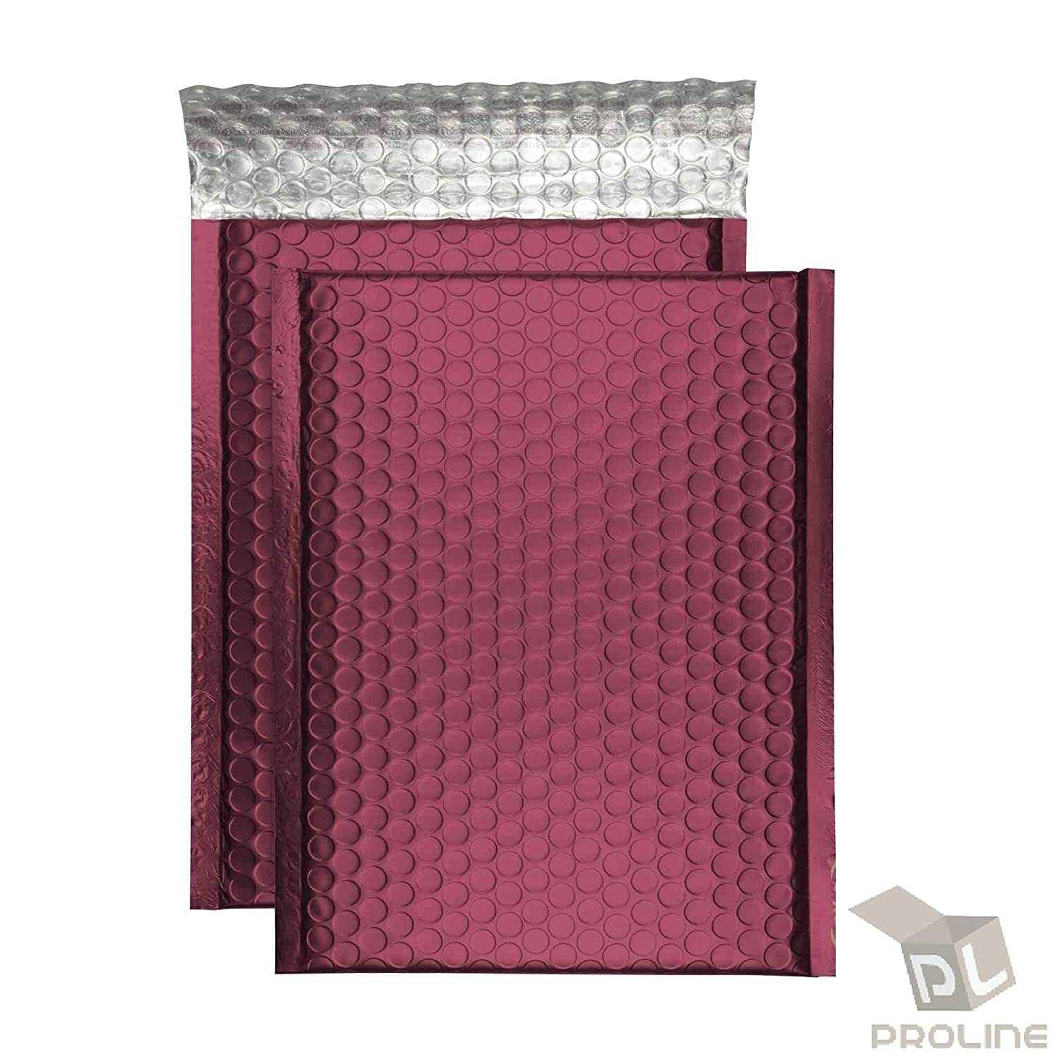 1-200 #2 8.5×12 Matte Metallic Bordeaux Color Poly Bubble Padded Mailers