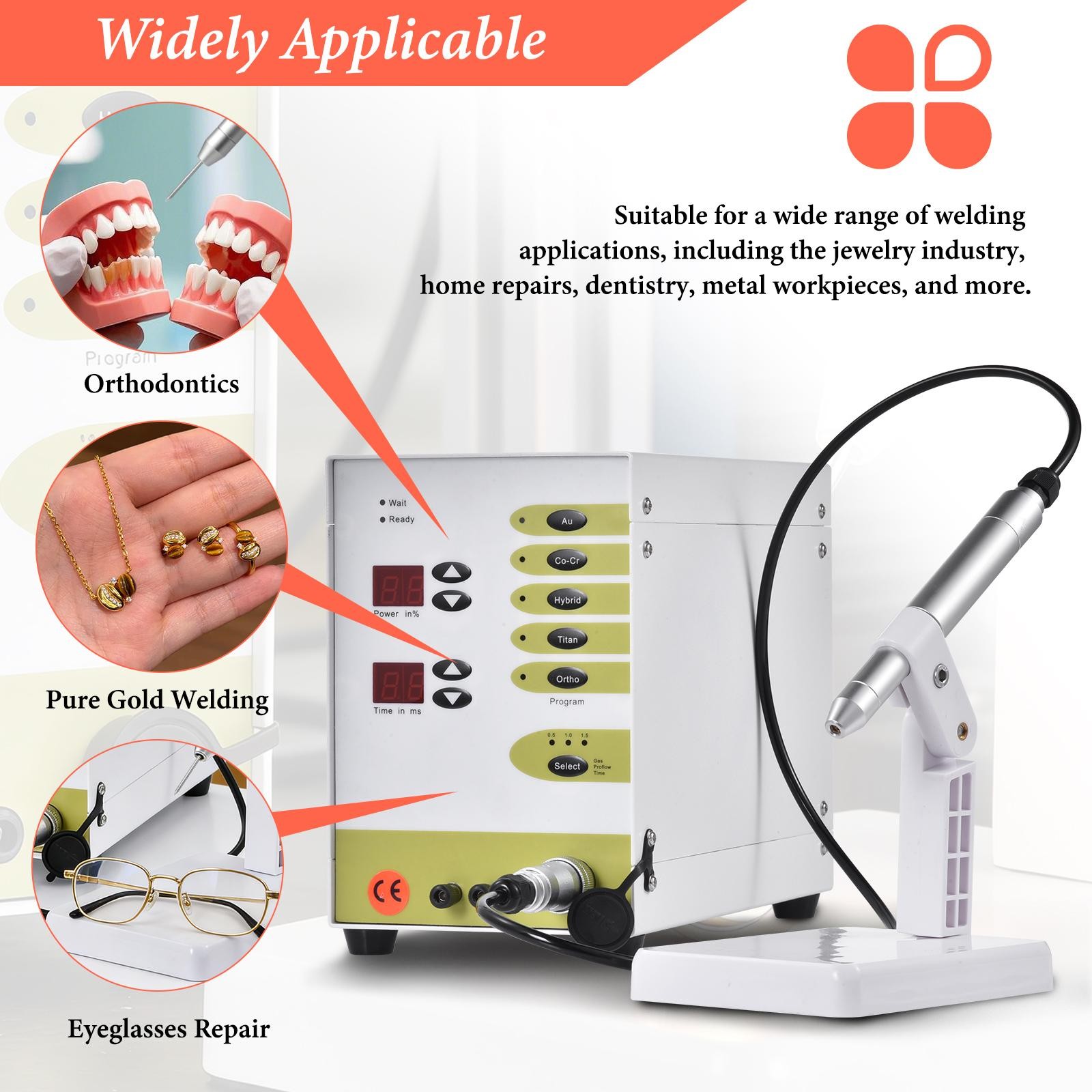 110V Permanent Jewelry Welder Kit, Jewelry Welding Machine with Welding Torch