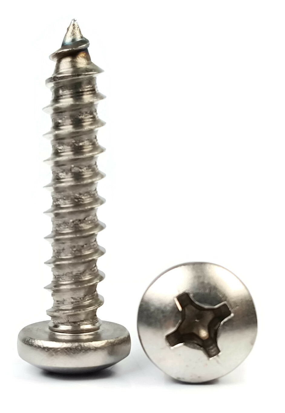 #10 Sheet Metal Screws – 316 Stainless Steel Phillips Pan Head – Select Length