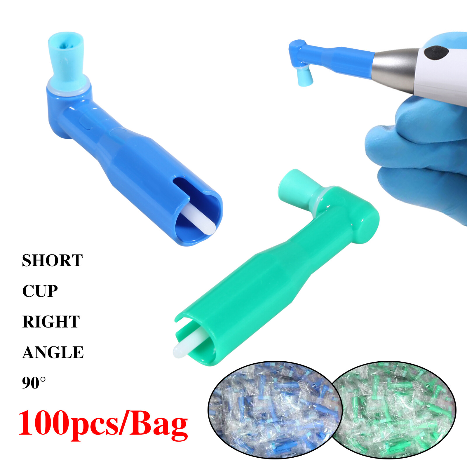 100 pcs Dental Disposable Prophy Angles Top Quality Money back guarantee