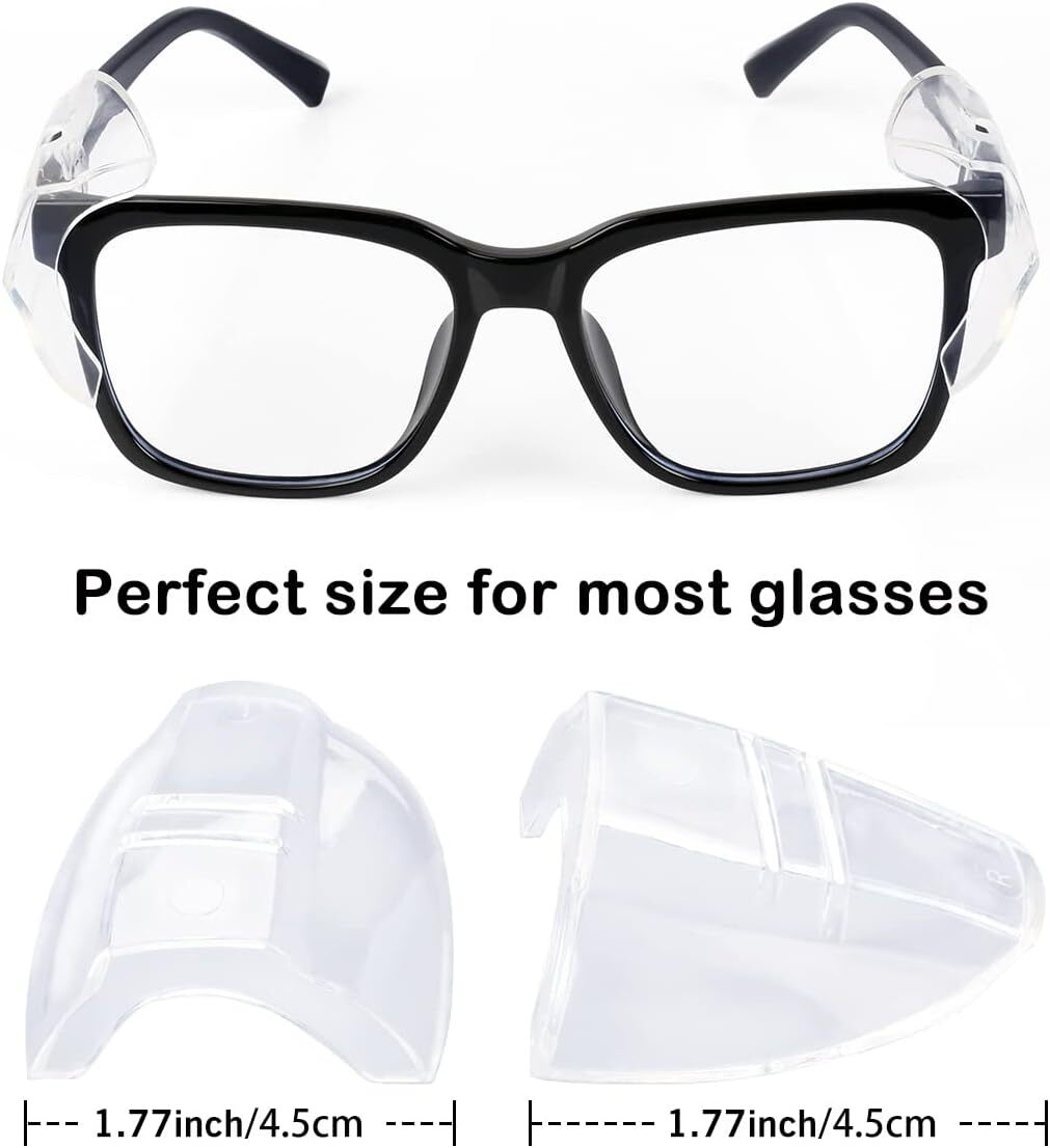 1~200 Pairs Side Shields For Eye Glasses Slip On Safety Glasses Shield Universal