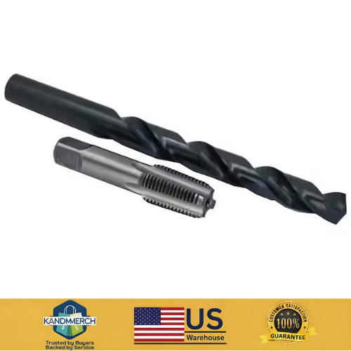 1/4 in Carbon Steel NPT Pipe Tap & 7/16 in HSS Drill Bit Set 2-Piece Threading