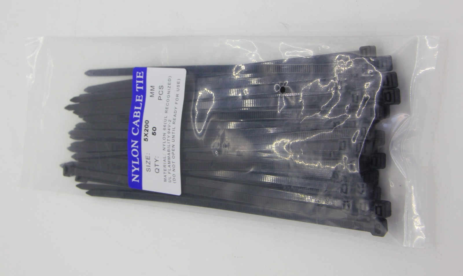 Black Cable Ties Assorted 4 Sizes: 4″+6″+8″+12″ Self-Locking Nylon Multi-Purpose