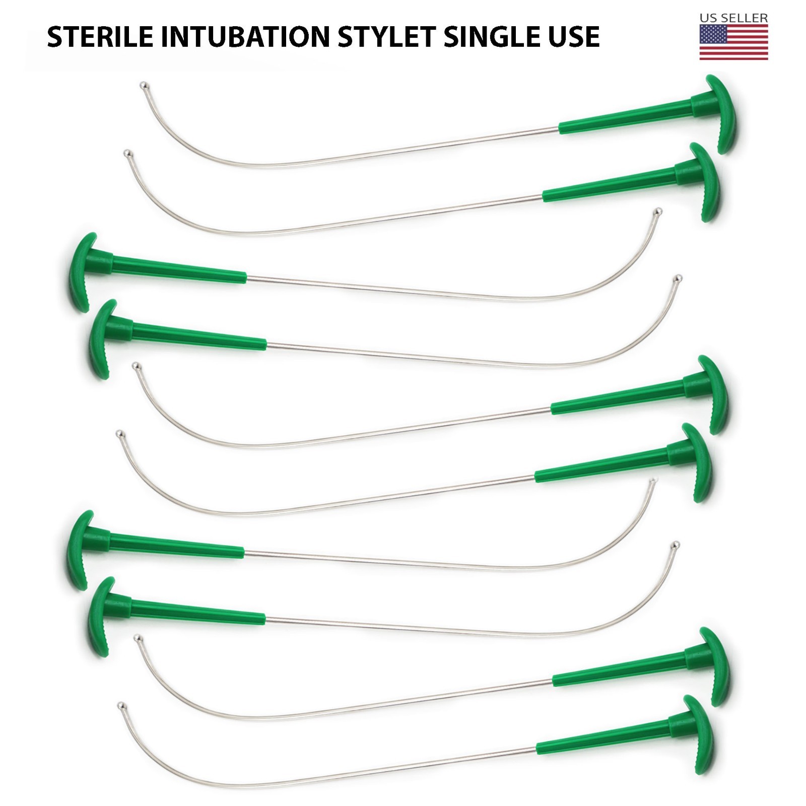 Intubation Stylet Sterile Single Use Stylets Anesthesia Instruments 10 Pack