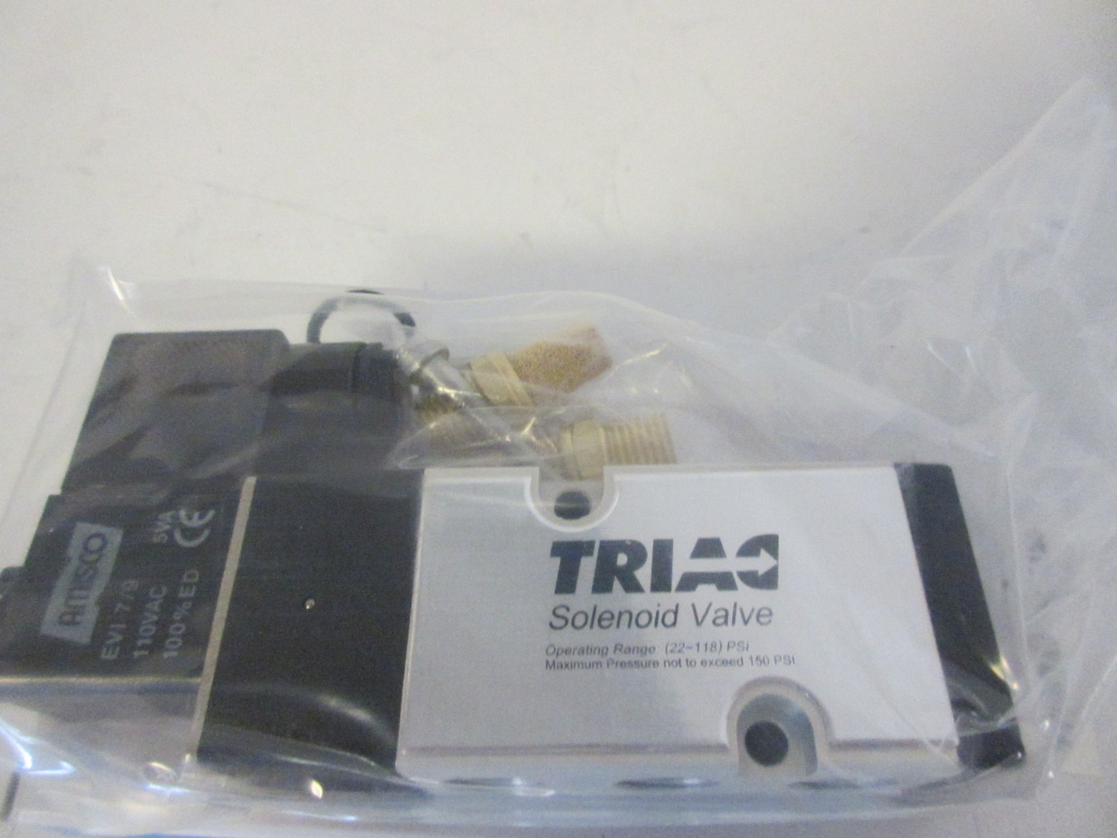A-T Controls Triac TVCSX4114N-A120 Solenoid Valve 110/120 VAC 50/60 Hz 22-118 PS