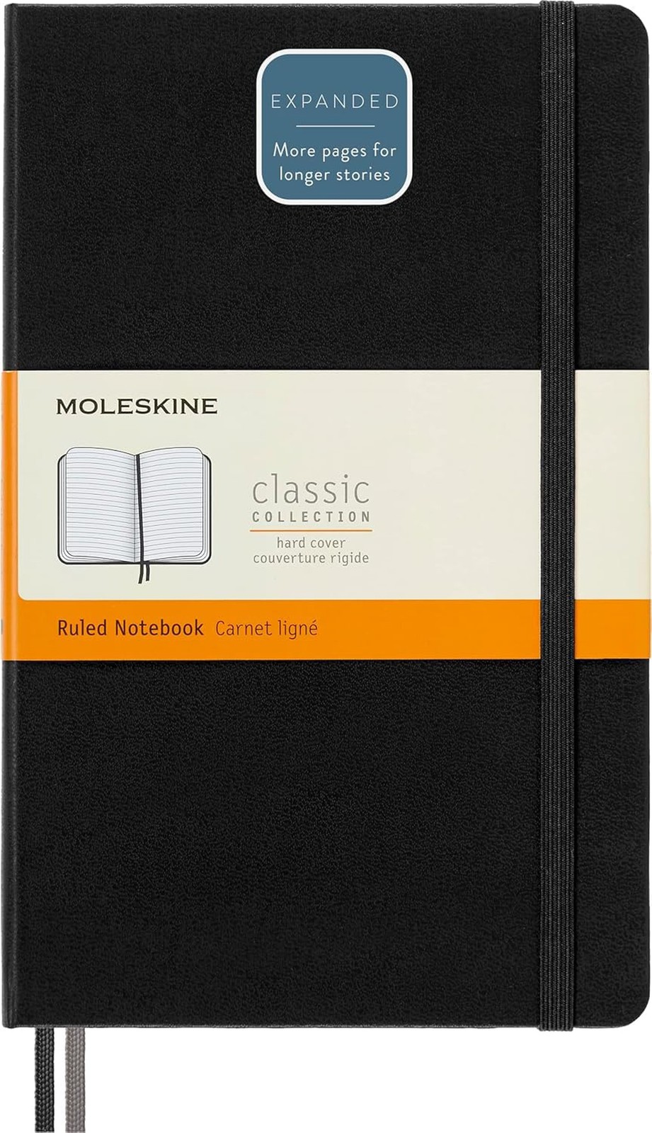 Moleskine Classic Expanded Notebook, Hard Cover, Large (5″ x 8.25″) Ruled/Lin…
