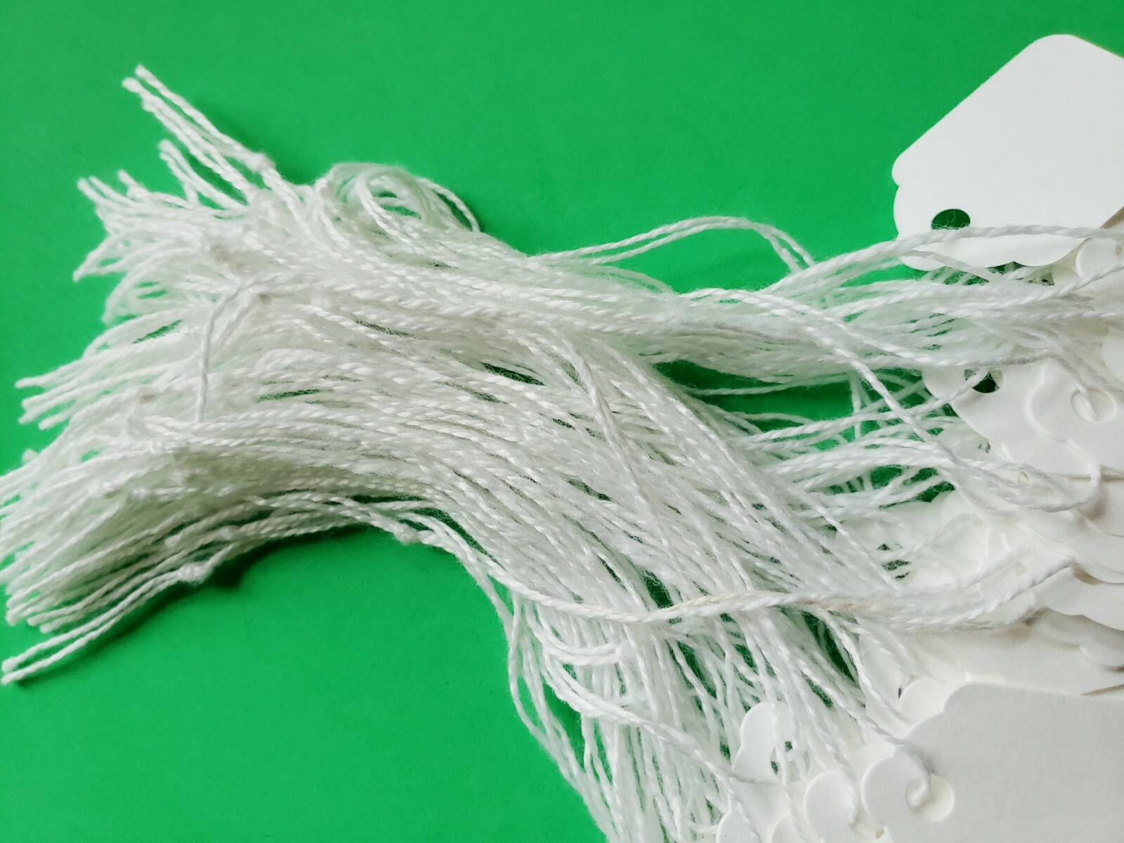 Blank White Price Tags Size #3 String Strung Jewelry Merchandise = 1 1/4″ x 7/8″