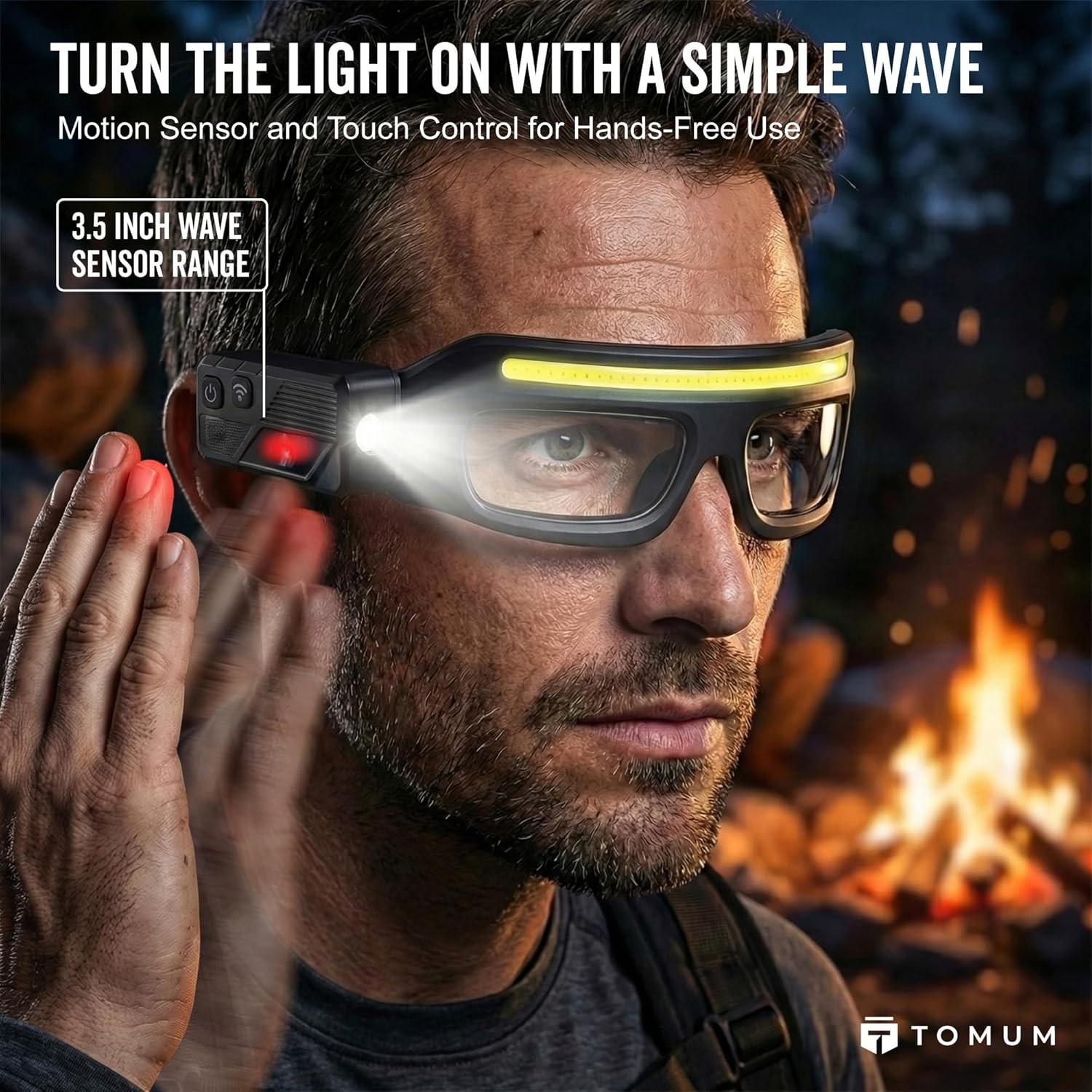 LED Safety Glasses with Light – Mechanic Glasses with Built-in Flashlight