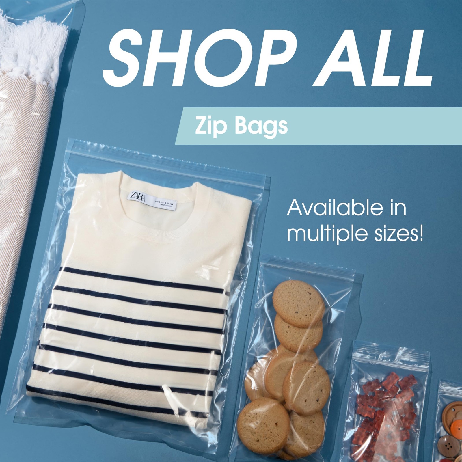 – 8” X 10” (1000 Count) Quart Clear Reclosable Zip Plastic Poly Bags with Res…