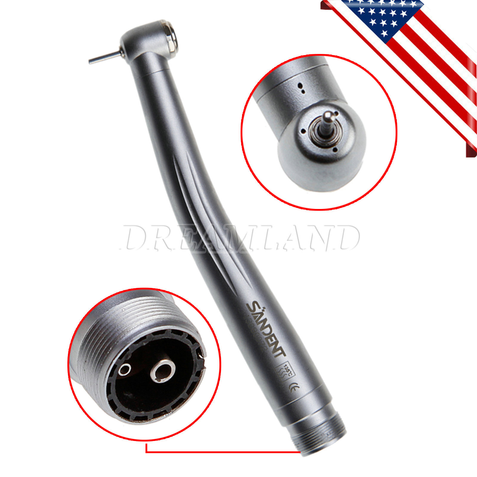 NSK PANA MAX Style Dental High Speed Handpiece Push Button 2 Hole Borden Connect
