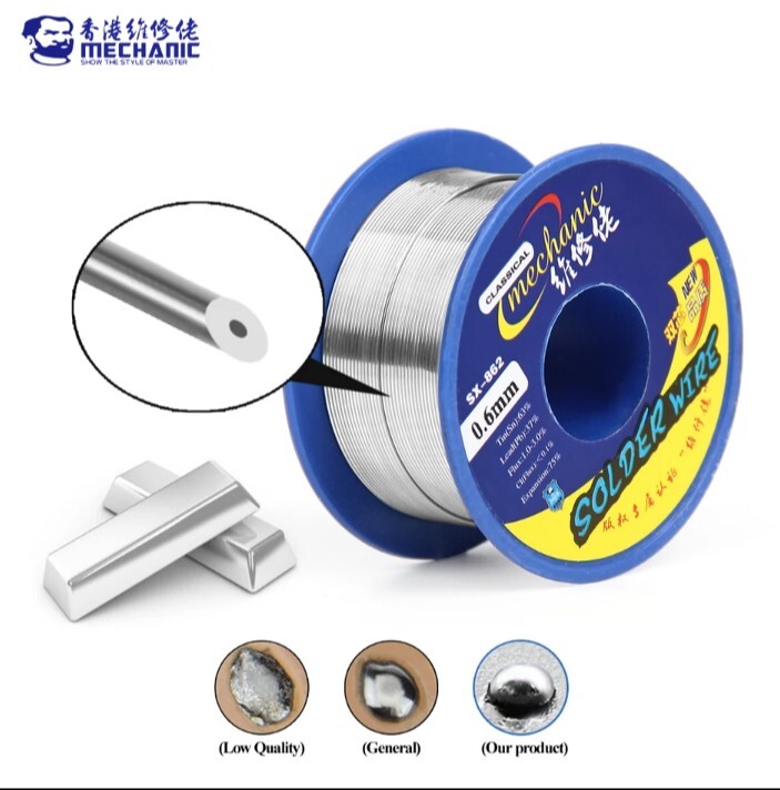 Mechanic SX-862 0.3mm 60g Double Rosin Core Solder Wire 183°c Low Melting Point