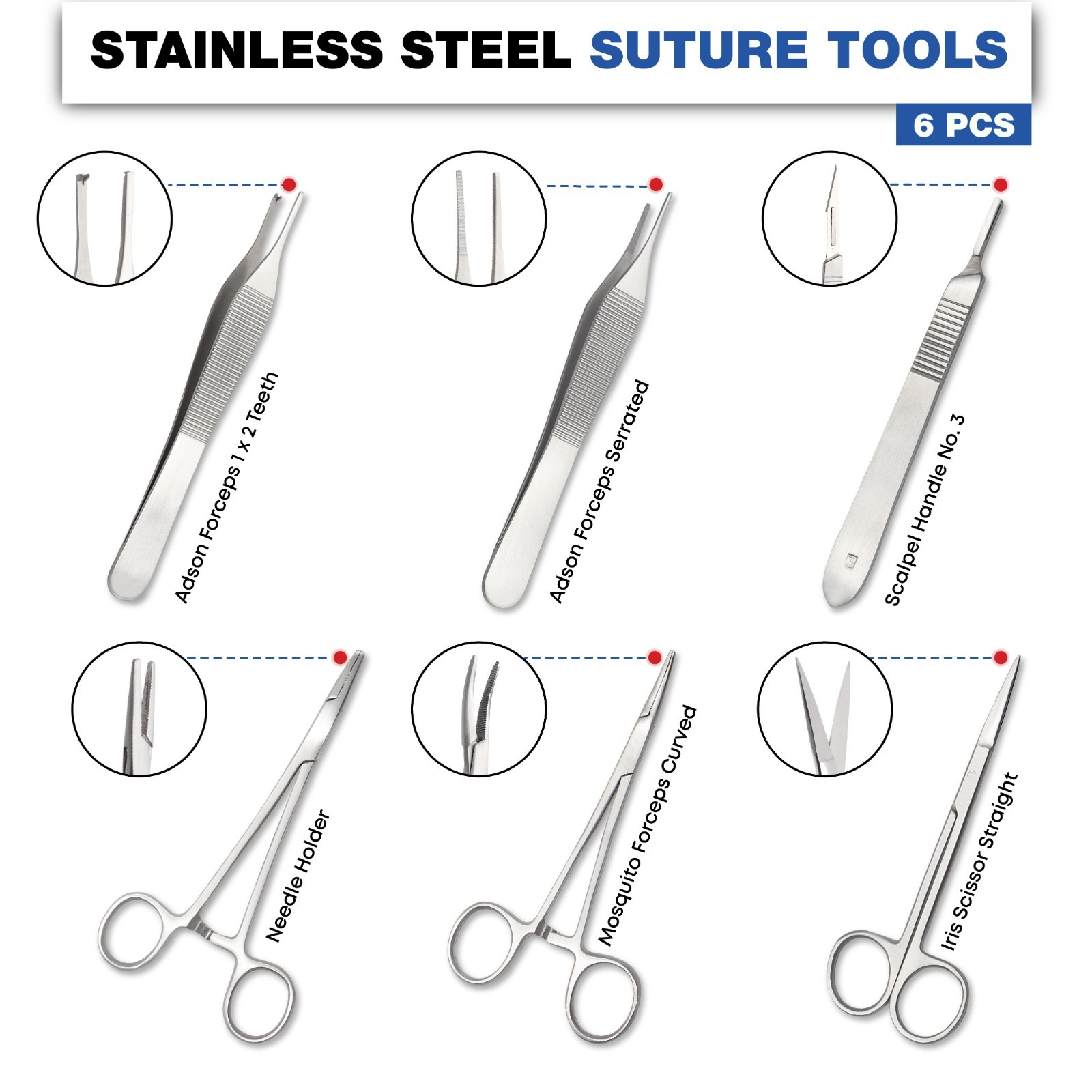 Complete Practice Student Suture Kits for Medical Students Training Kits