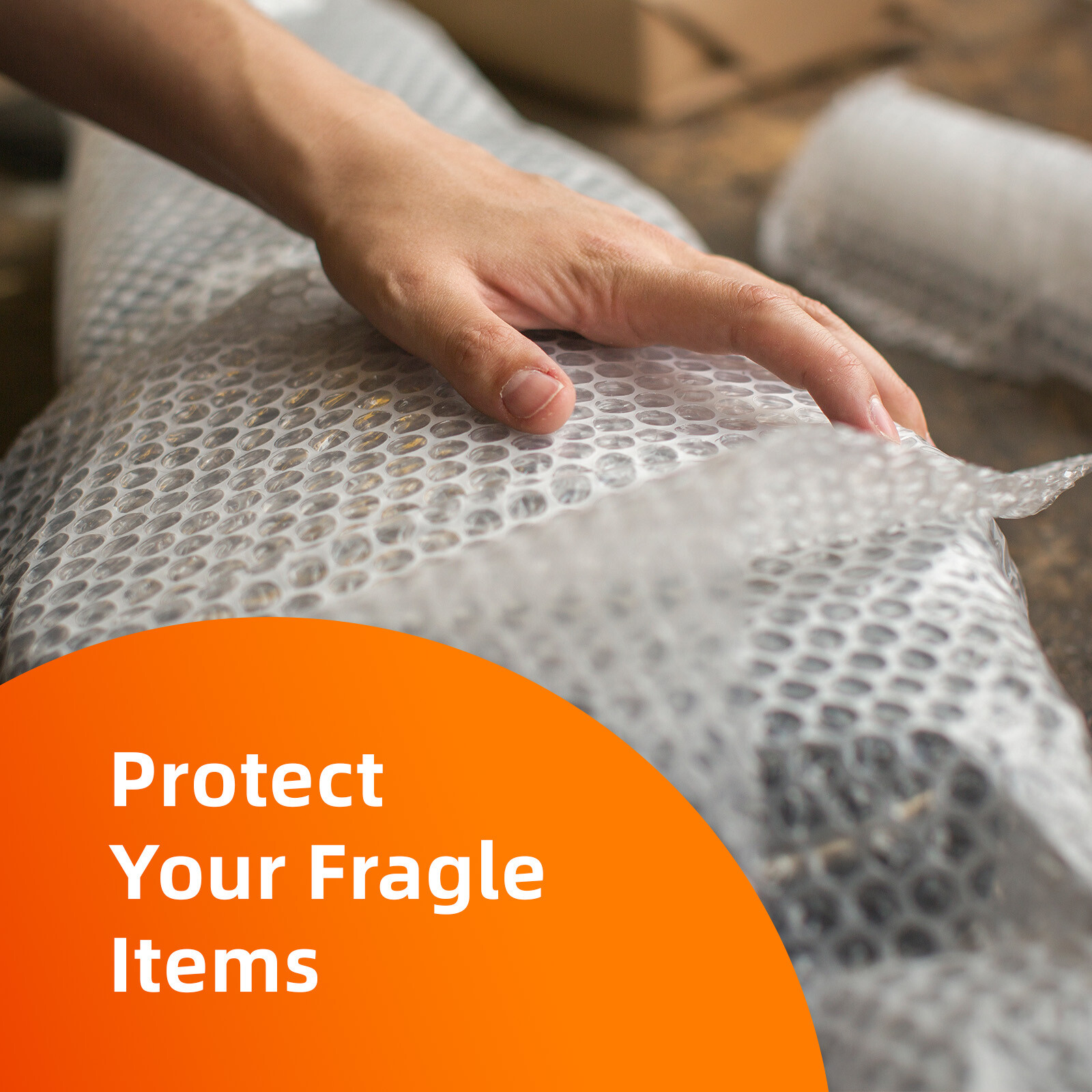 3/16″ Bubble Cushioning Roll Perforated Every 12″ With Fragile Stickers