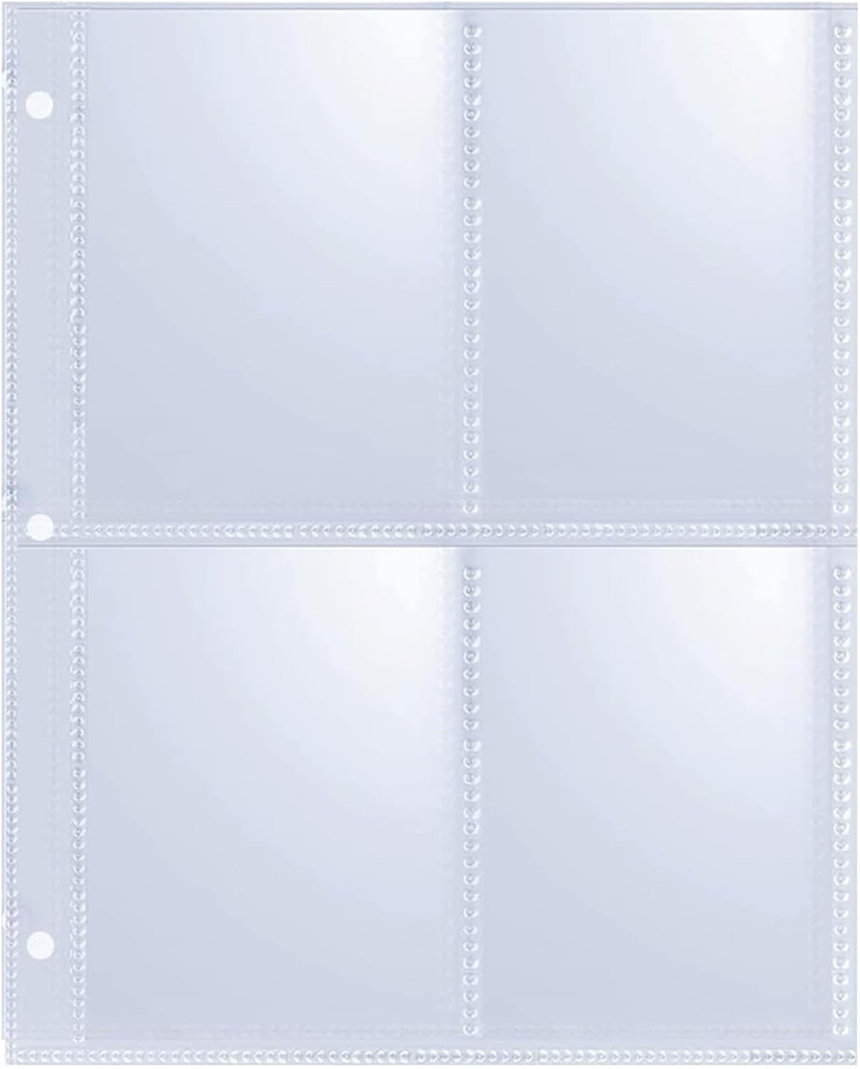 50 Pack 400 Pockets 2.5×3.5 Trading Card SleevesA5 Binder 4 Pocket Card Sleev…
