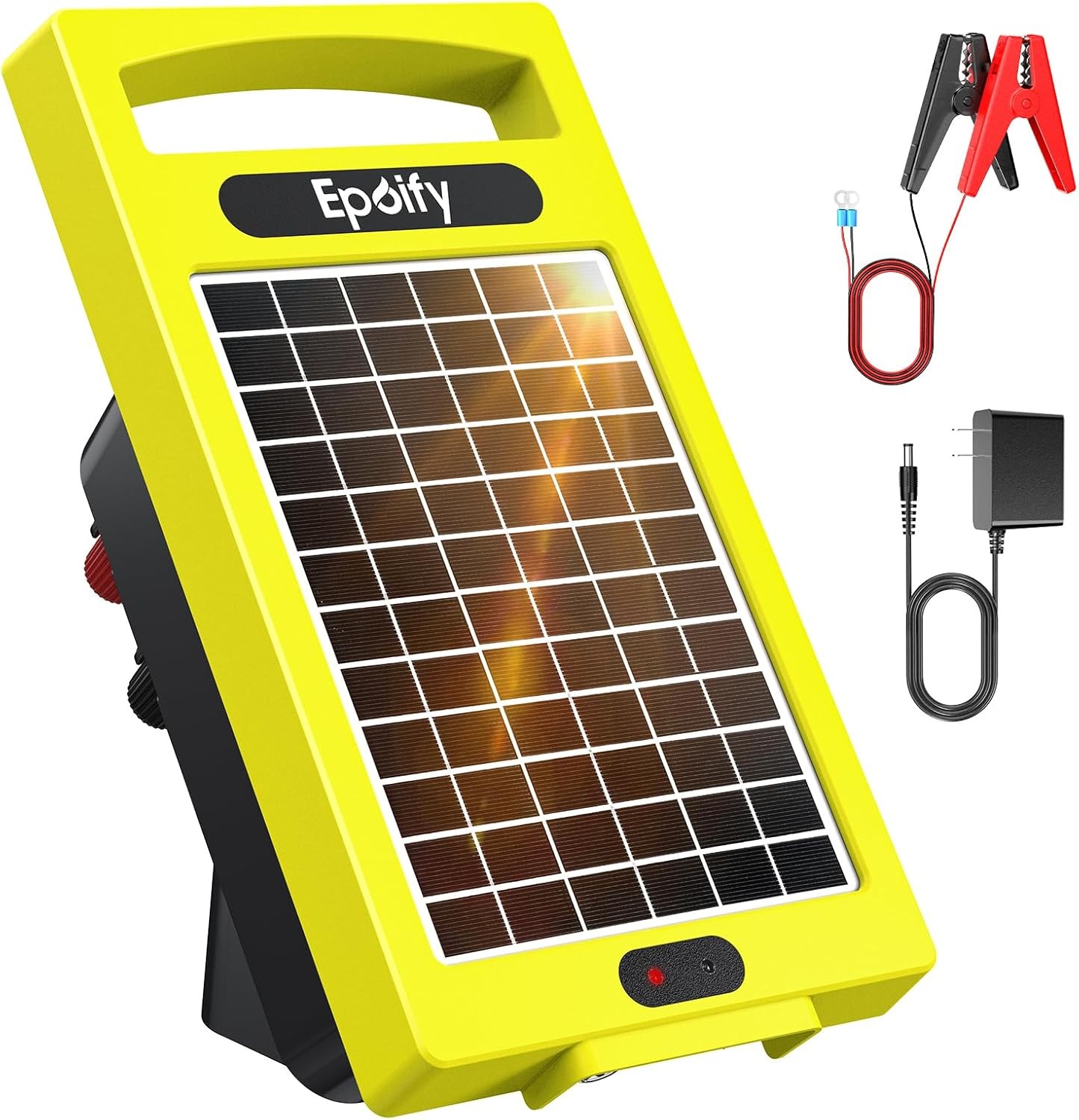 Solar Powered Electric Fence Charger 20 Mile Energizer for Livestock Animals